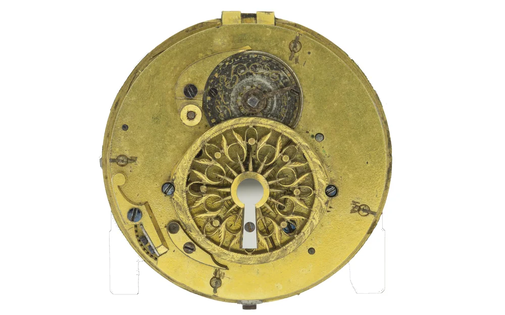 Mouvement à platines de montre de poche, avant restauration